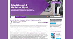 Desktop Screenshot of entertainmentmedialawsignal.com